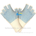 Nylon Liner With Two-Side Blue PVC Dotted Safety Glove China Supplier